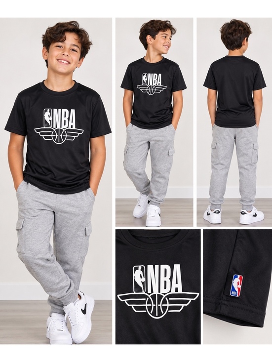 NBA Other - NBA Boys Black Graphic T-Shirt Size Medium